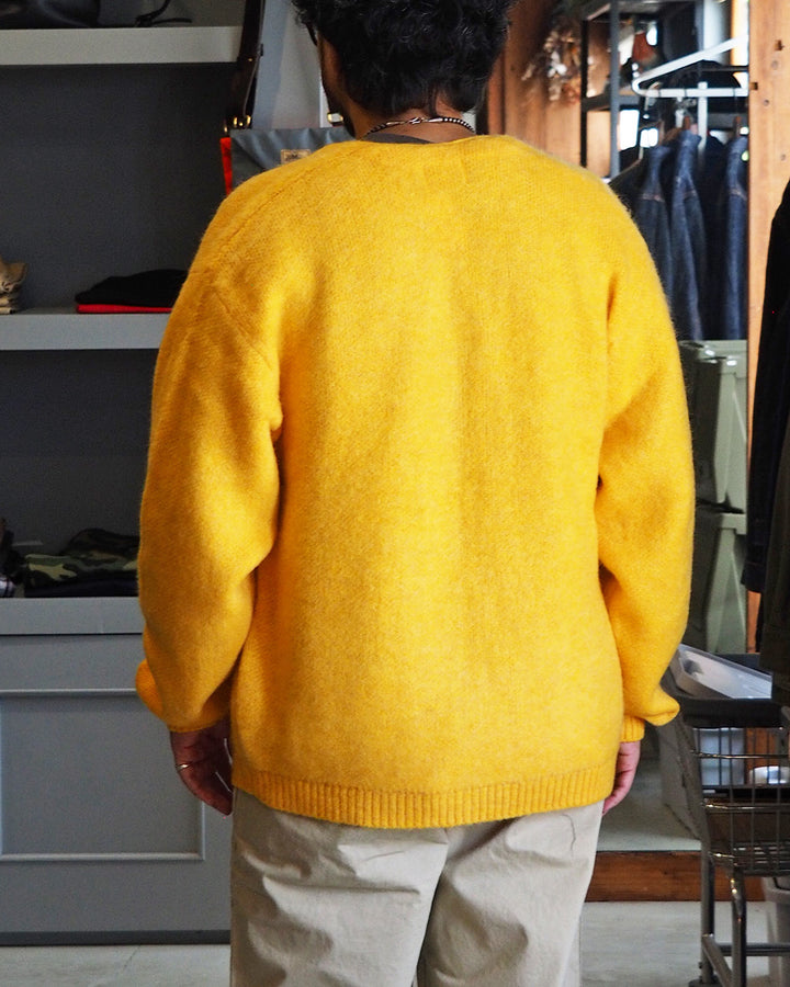 TOWN CRAFT タウンクラフト tc26f010 MOHAIR SHAGGY CARDIGAN Yellow