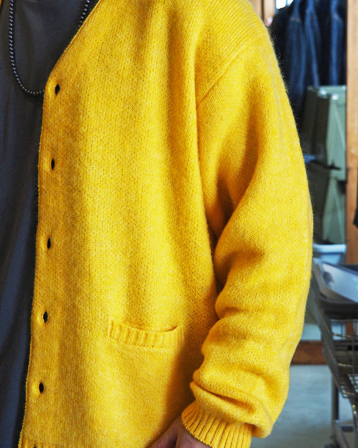 TOWN CRAFT タウンクラフト tc26f010 MOHAIR SHAGGY CARDIGAN Yellow