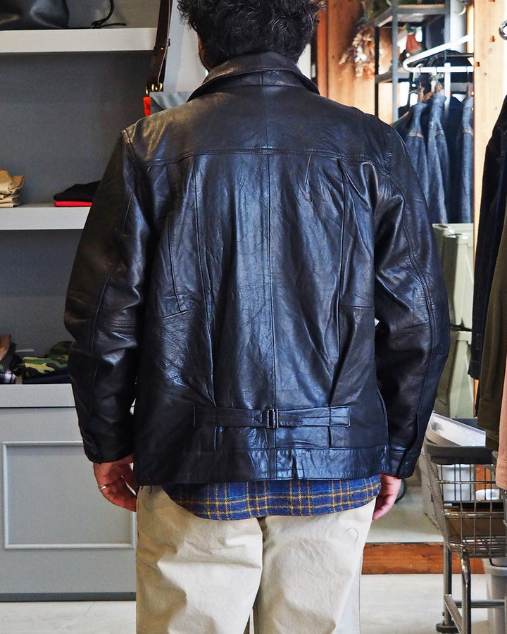 YOUSED ユーズド Remake 3Pocket 1st Leather Jacket Black