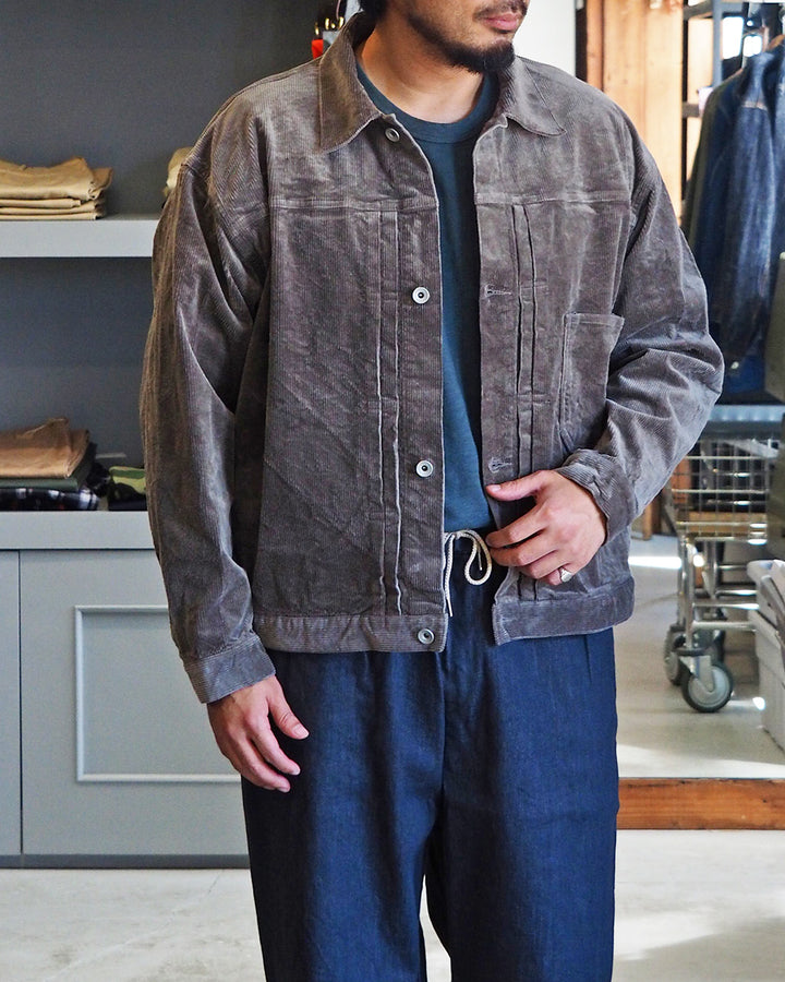 DELICIOUS デリシャス Corduroy 1st Jacket - GRY