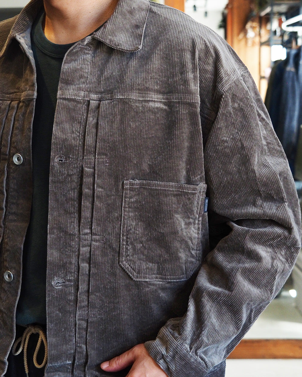 DELICIOUS デリシャス Corduroy 1st Jacket - GRY