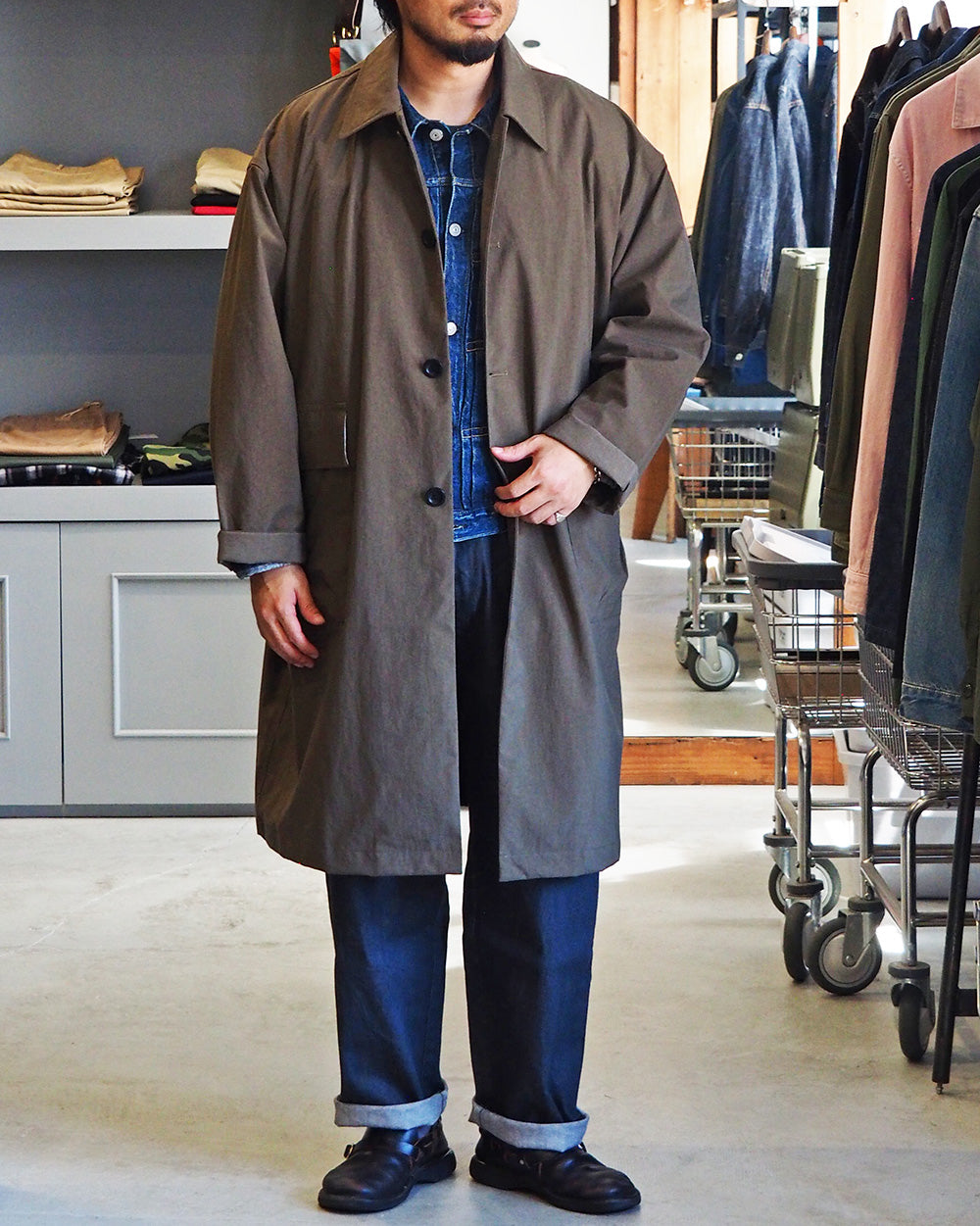 DELICIOUS デリシャス Soutien Collar Work Coat - KHK