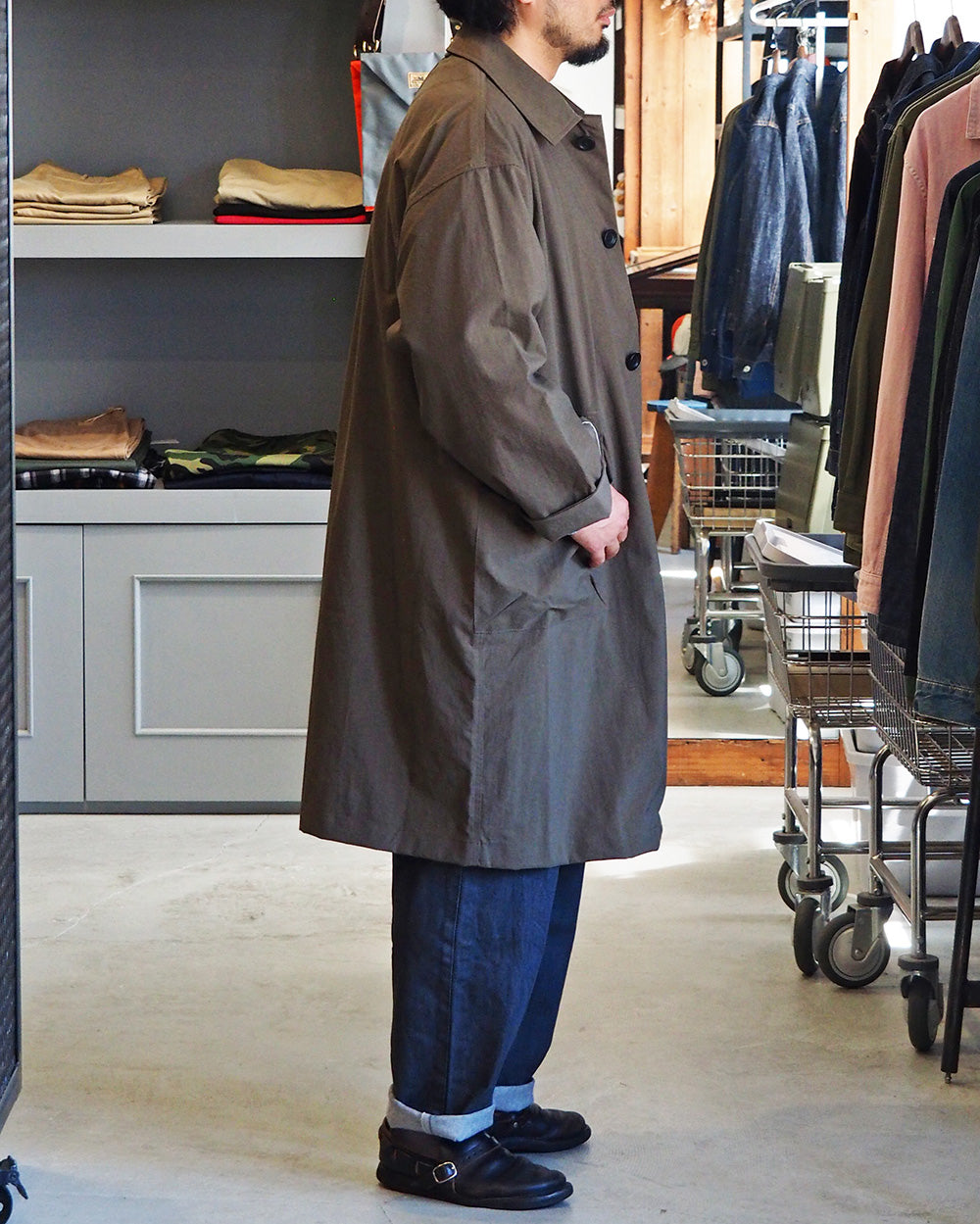 DELICIOUS デリシャス Soutien Collar Work Coat - KHK