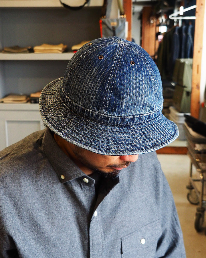 HIGHER ハイヤー HT26048 STRIPE JACQUARD DENIM HAT