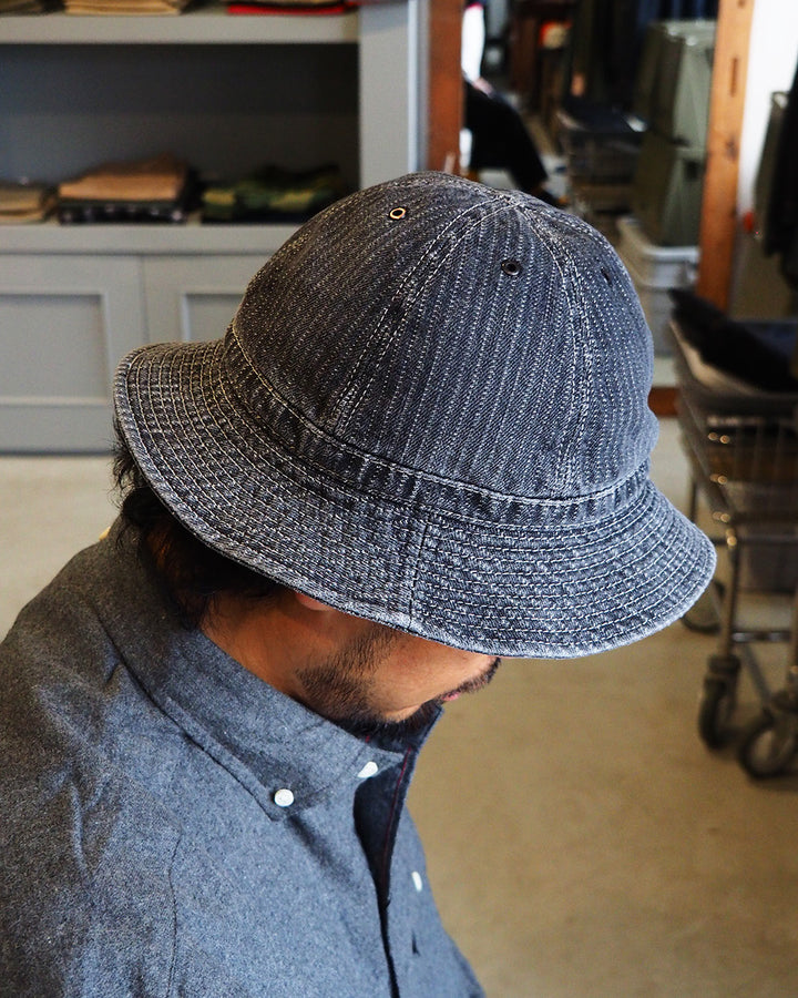 HIGHER ハイヤー HT26048 STRIPE JACQUARD DENIM HAT