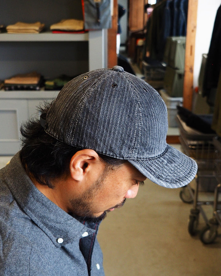 HIGHER ハイヤー HT26043 STRIPE JACQUARD DENIM CAP
