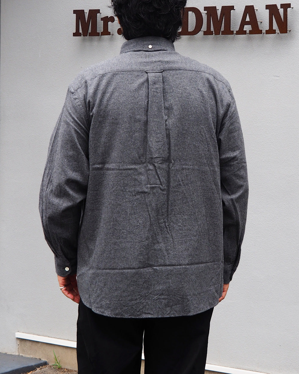JAMES &amp; CO. STANDARD SHIRT Small Collar Big Shirt -Check- BLUE