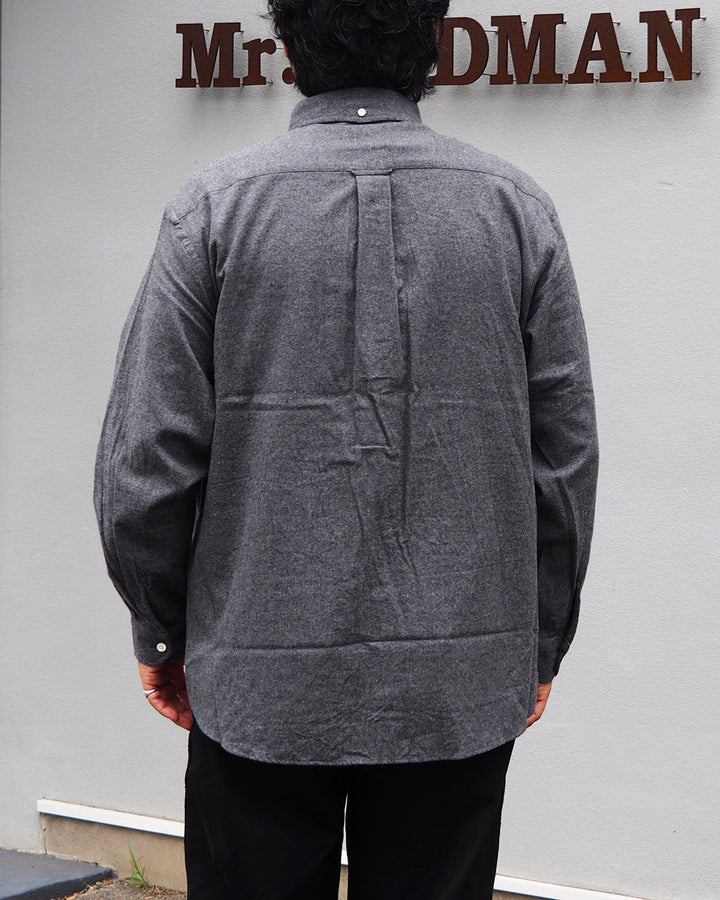 JAMES &amp; CO. STANDARD SHIRT Small Collar Big Shirt -Check- BLUE