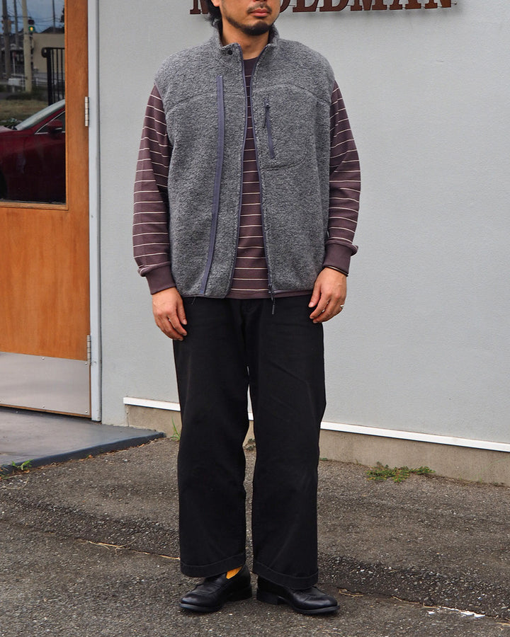 melple メイプル Marced Wool Vest Grey
