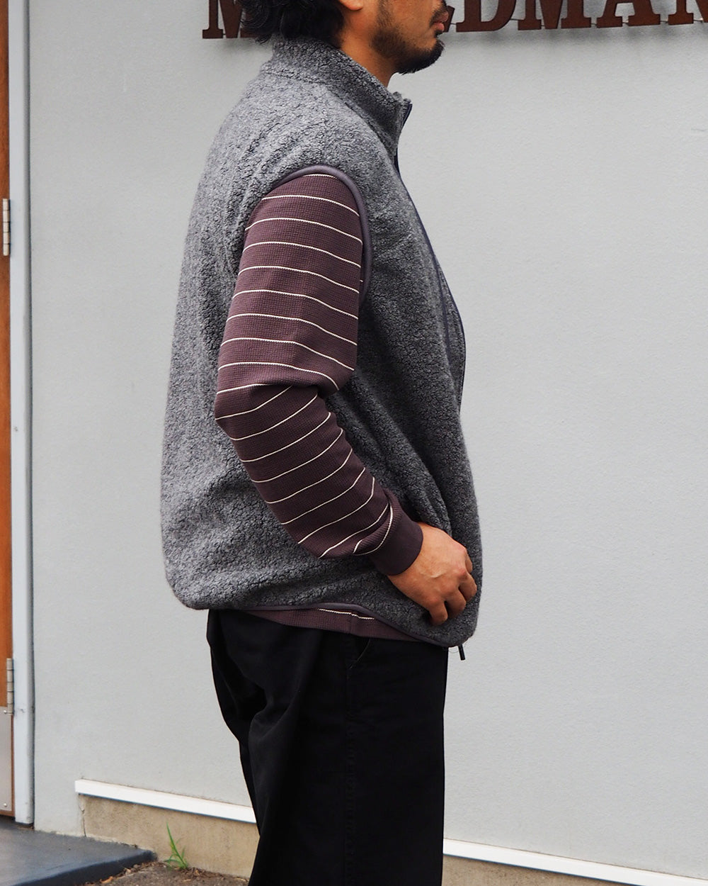 melple メイプル Marced Wool Vest Grey