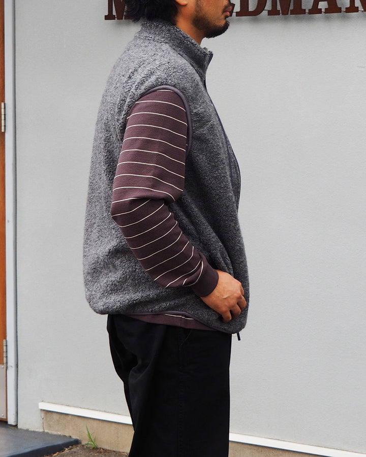 melple メイプル Marced Wool Vest Grey