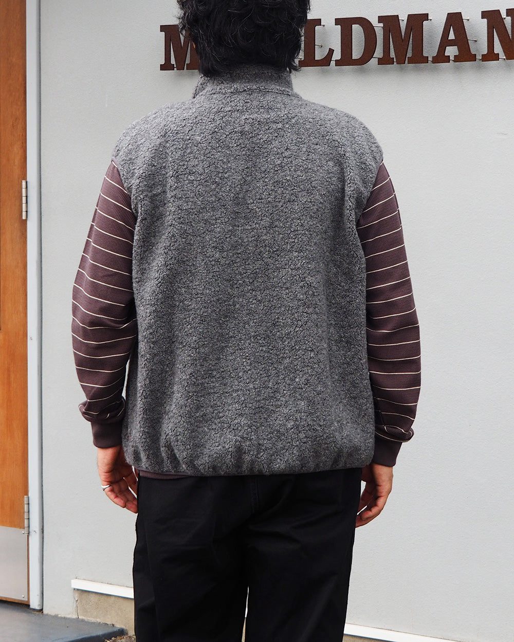 melple メイプル Marced Wool Vest Grey