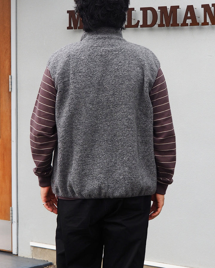 melple メイプル Marced Wool Vest Grey