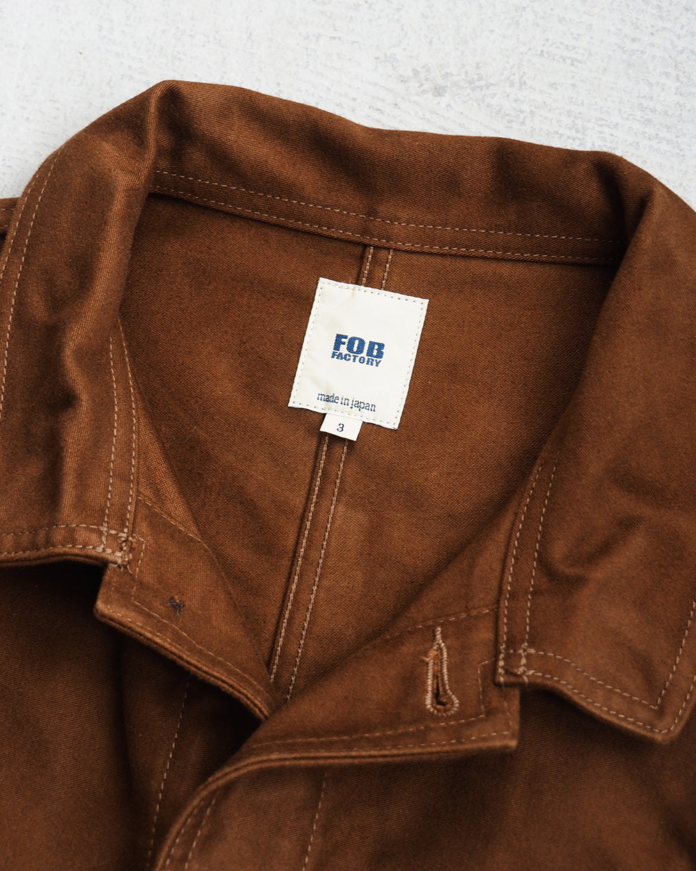 FOB factory エフオービーファクトリー F2373 FRENCH MOLESKIN JACKET Brown