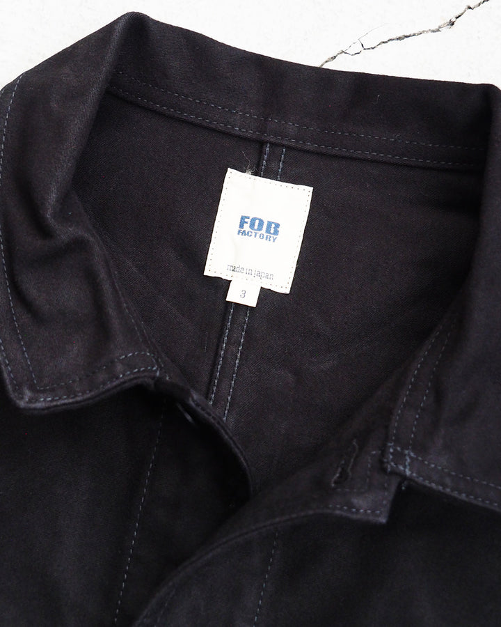 FOB Factory F2373 French Moleskin Jacket Black