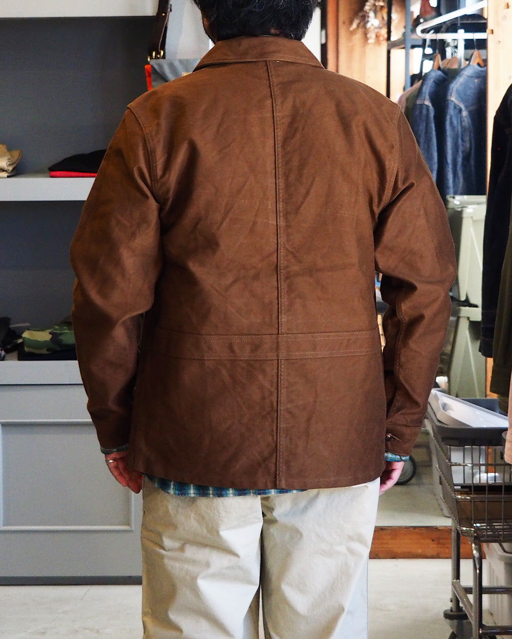 FOB factory エフオービーファクトリー F2373 FRENCH MOLESKIN JACKET Brown