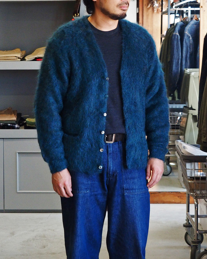 A.R.P.® Authentic Reproduction Products® モヘアカーディガン Premium Classic Mohair Cardigan W/Pocket "Sapphire Blue"