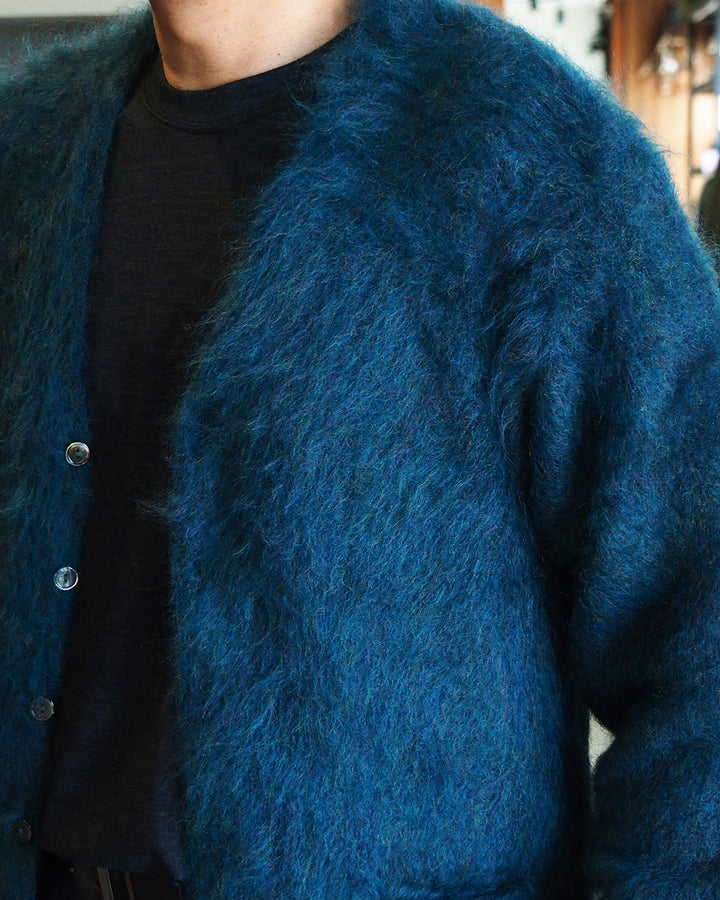 A.R.P.® Authentic Reproduction Products® モヘアカーディガン Premium Classic Mohair Cardigan W/Pocket "Sapphire Blue"