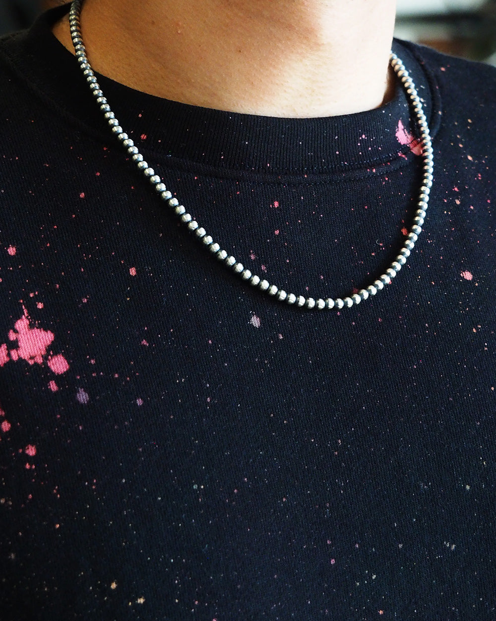 Indian Jewelry インディアンジュエリー Navajo Pearl Necklace 4mm 50cm