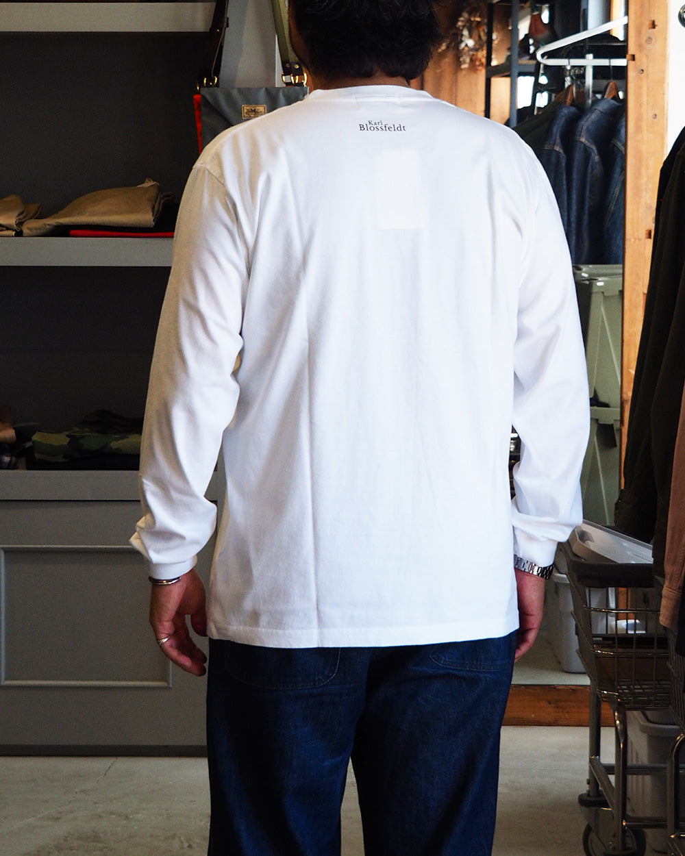 Karl Blossfeldt カールブロスフェルト Symphytum Officinale L/S Garment Dye T Shirt