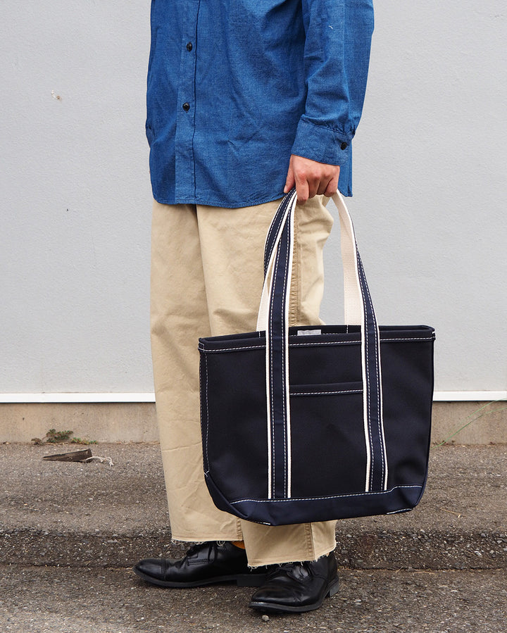 WORKERS ワーカーズ Deluxe Pocket Tote Bag Dark Navy × Navy Long Handle