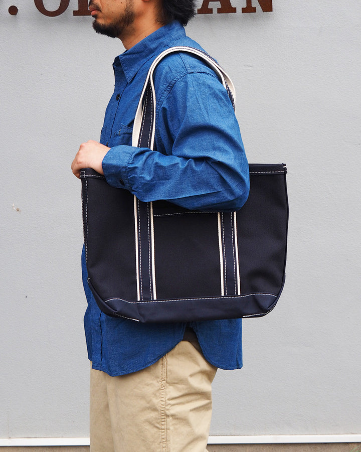 WORKERS ワーカーズ Deluxe Pocket Tote Bag Dark Navy × Navy Long Handle