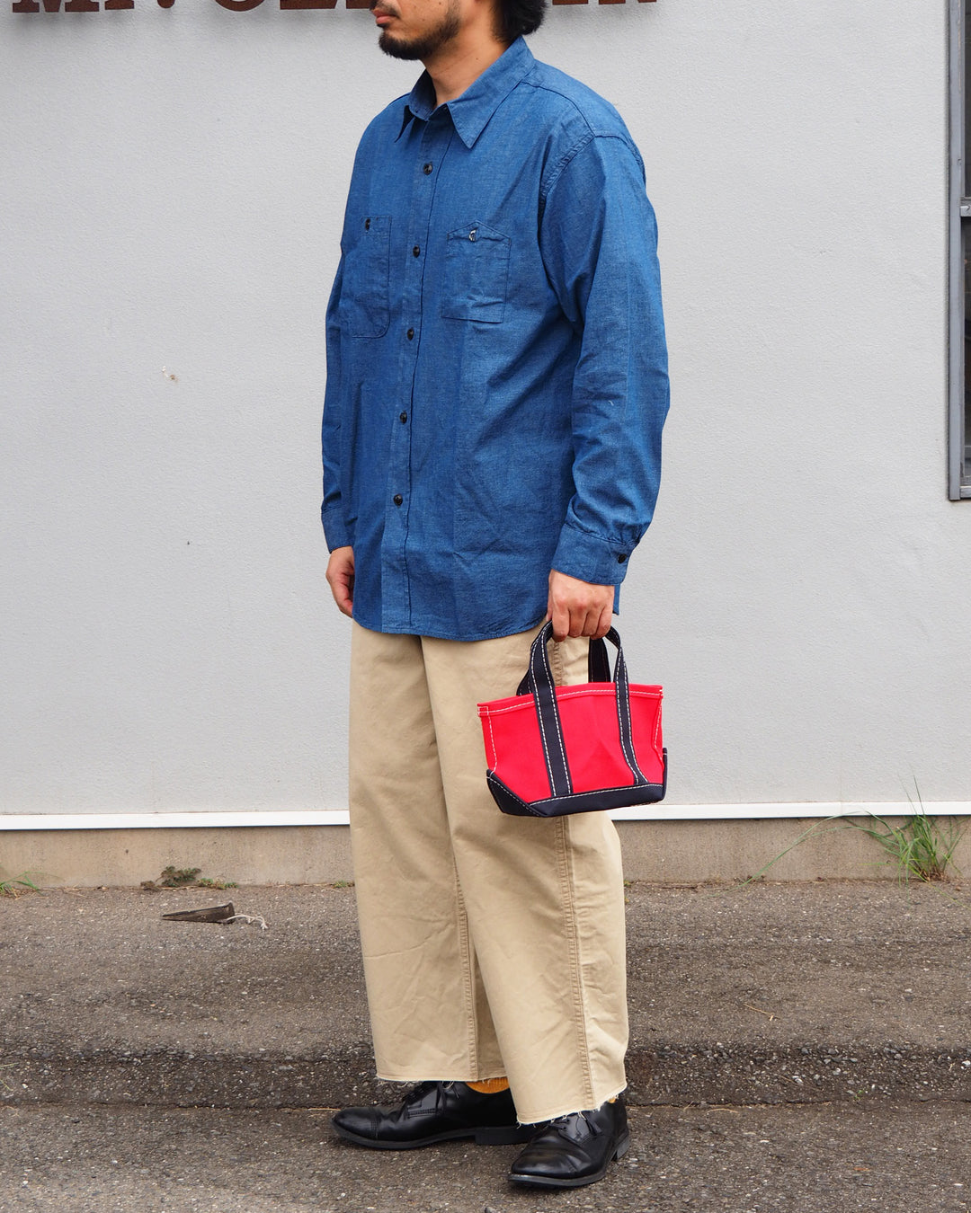 WORKERS ワーカーズ Deluxe Tote, Mini, Red x Navy