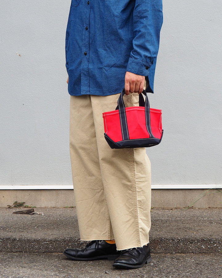 WORKERS ワーカーズ Deluxe Tote, Mini, Red x Navy