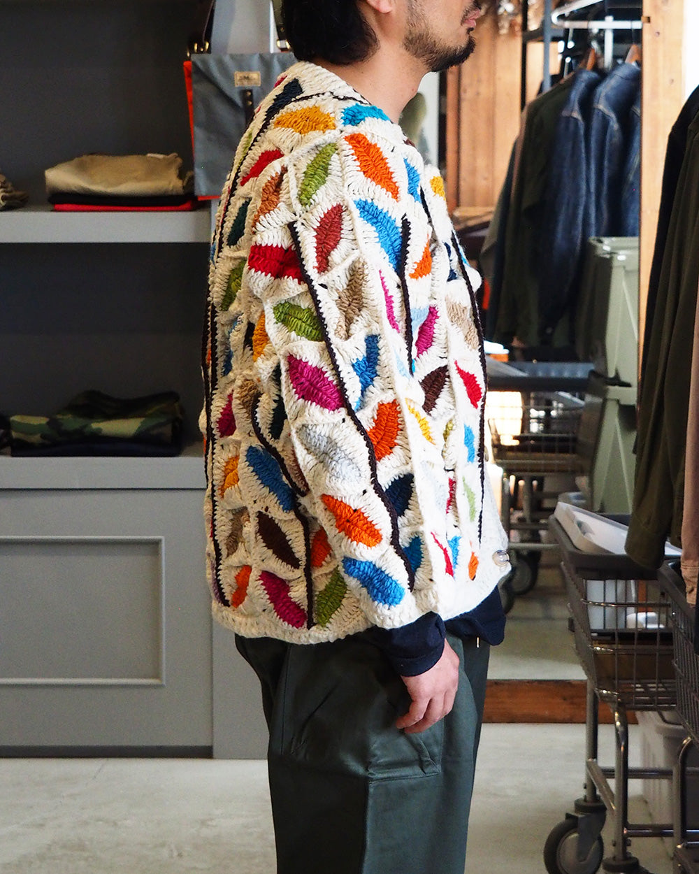 MacMahon Knitting Mills マクマホンニッティングミルズ Button Cardigan-Leaf