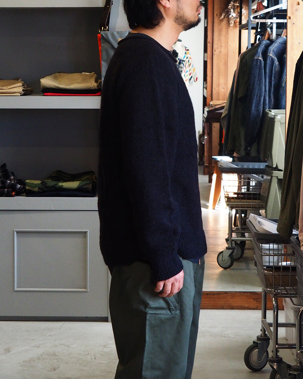 COLIMBO コリンボ ZA-0800 ALPAMAYO ROLL NECK SWEATER Black