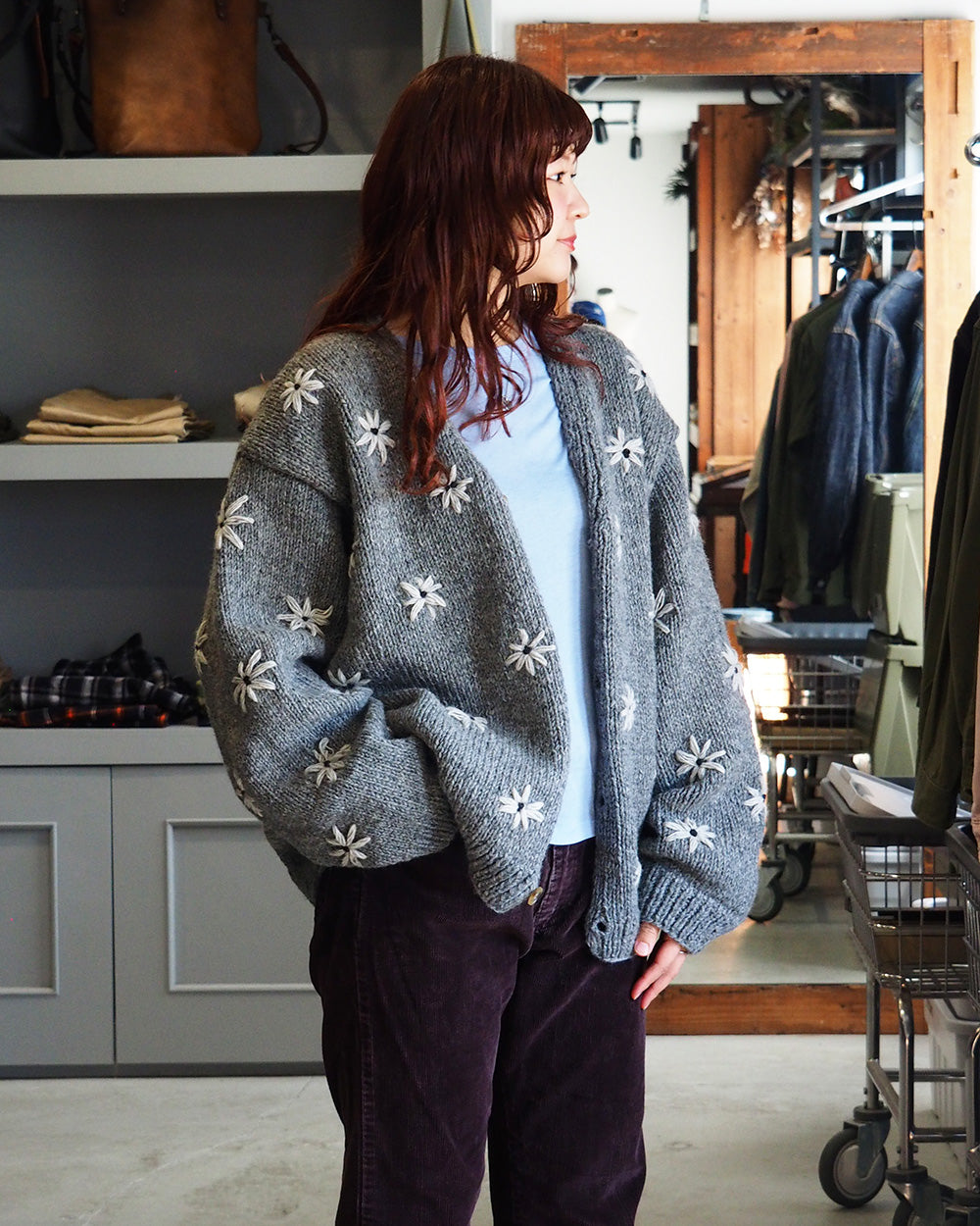MacMahon Knitting Mills マクマホンニッティングミルズ Button Cardigan-Embroidery