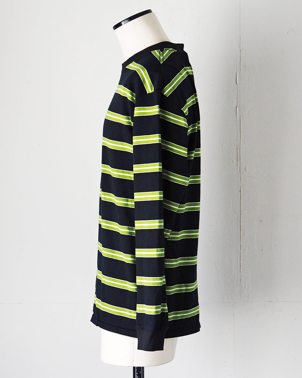 WALLA WALLA SPORT 왈라 왈라 스포츠 L/S 스트라이프 티 블랙×그린