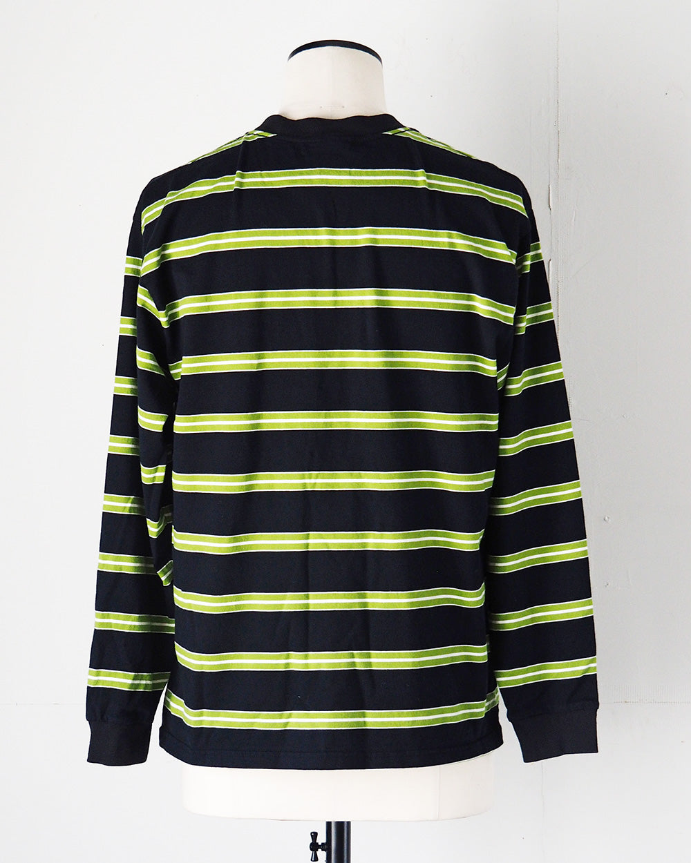 WALLA WALLA SPORT 왈라 왈라 스포츠 L/S 스트라이프 티 블랙×그린