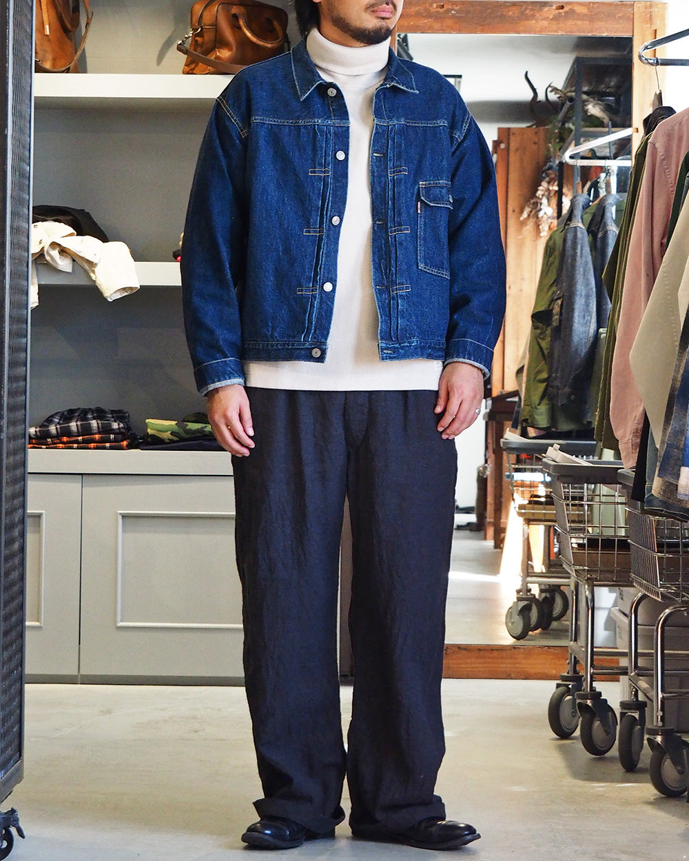 COLIMBO コリンボ ZB-0424 NEWKIRK TURTLE NECK THERMAL SHIRT Milk