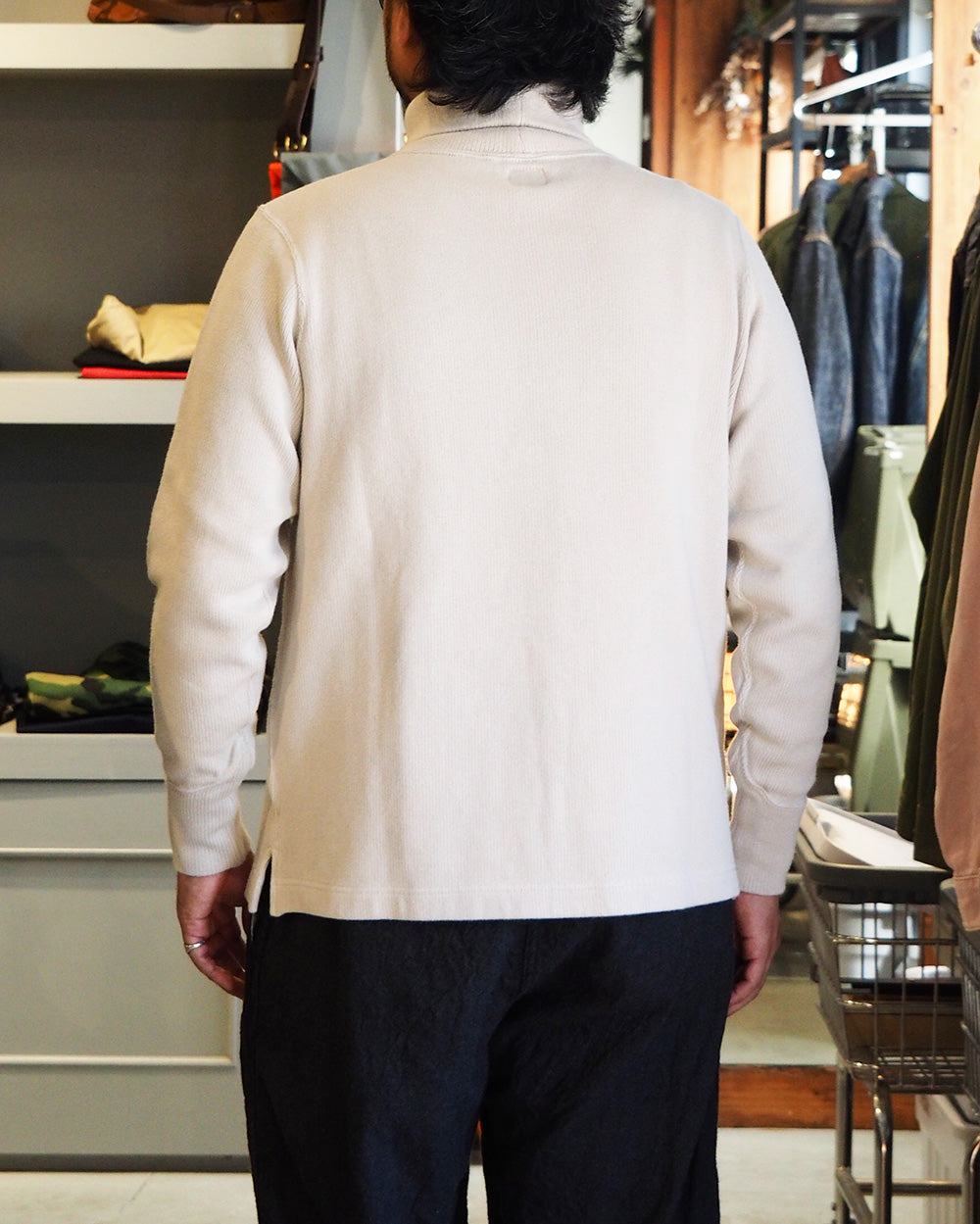COLIMBO コリンボ ZB-0424 NEWKIRK TURTLE NECK THERMAL SHIRT Milk