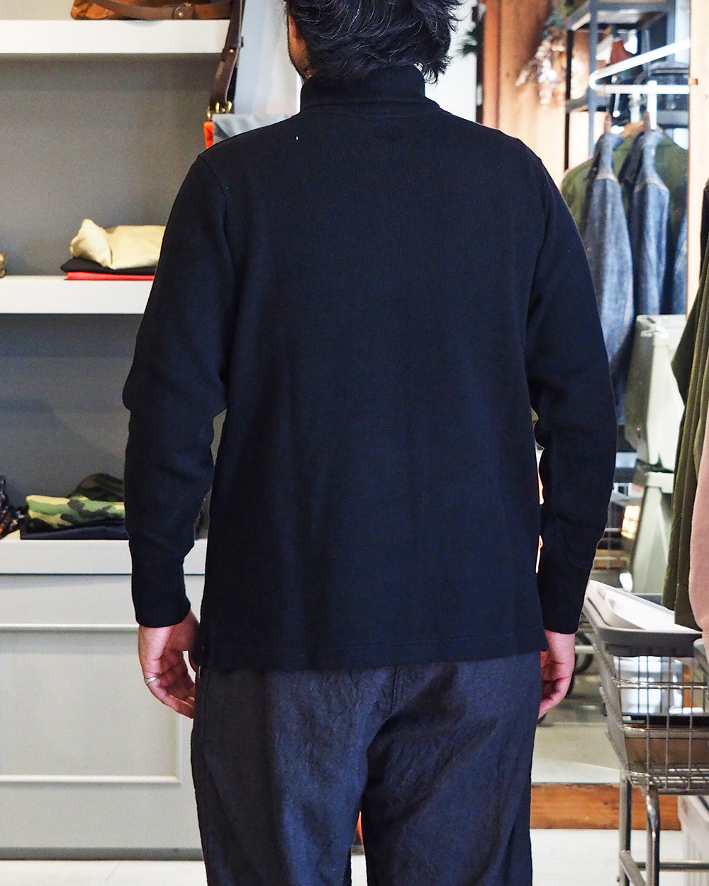 COLIMBO コリンボ ZB-0424 NEWKIRK TURTLE NECK THERMAL SHIRT Black