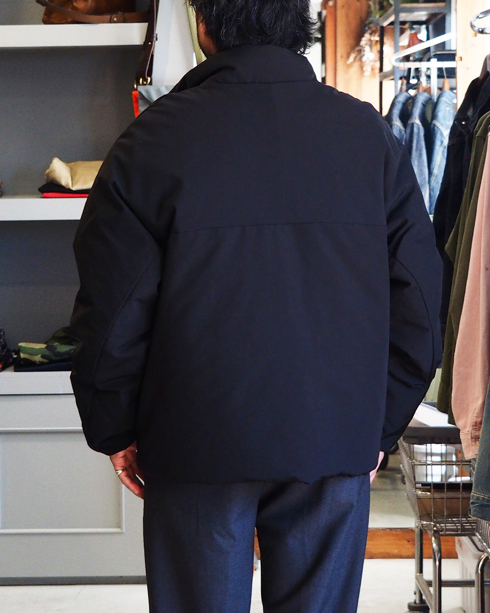 LAMOND ラモンド WEATHER CLOTH DOWN BLOUSON Black