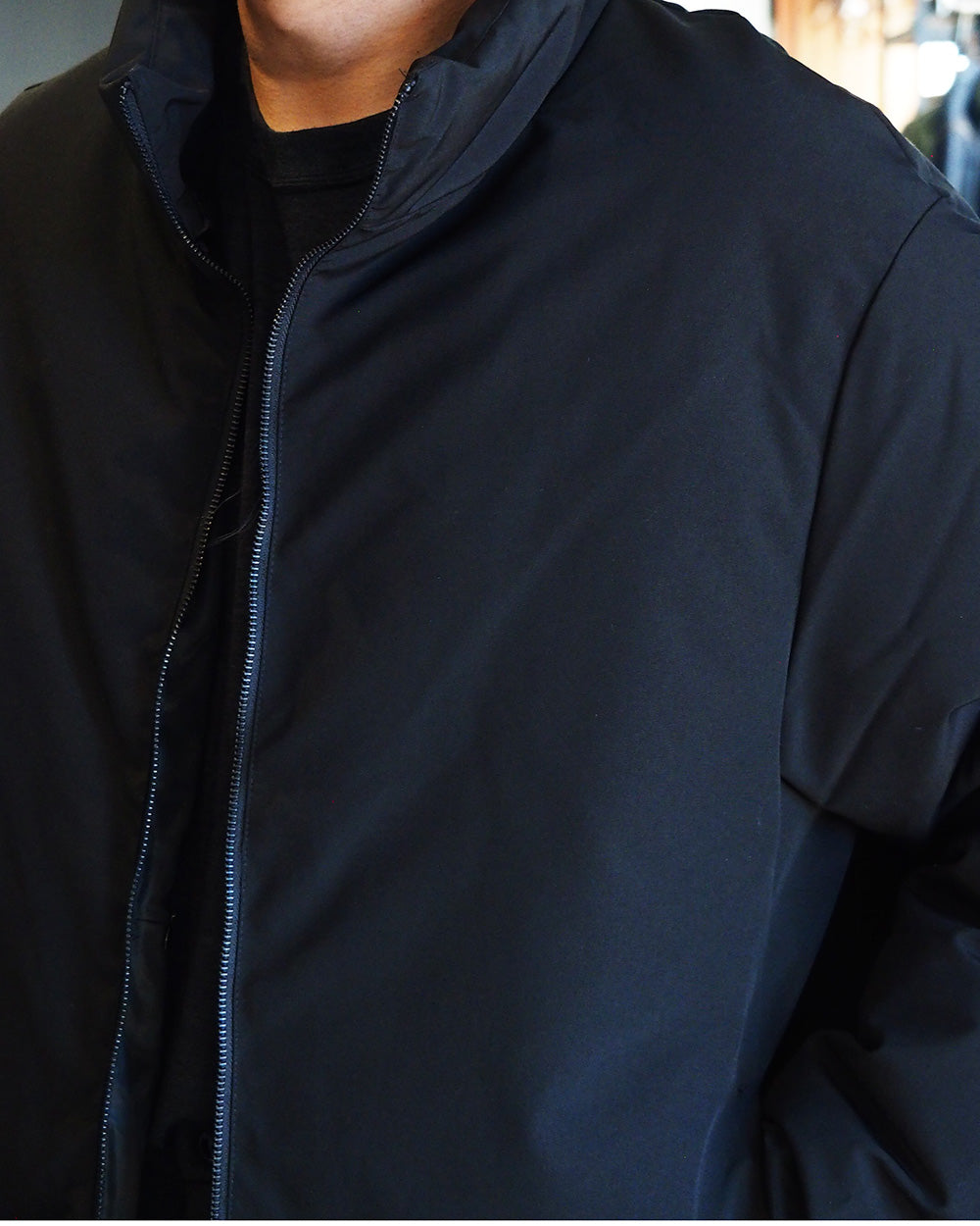 LAMOND ラモンド WEATHER CLOTH DOWN BLOUSON Black