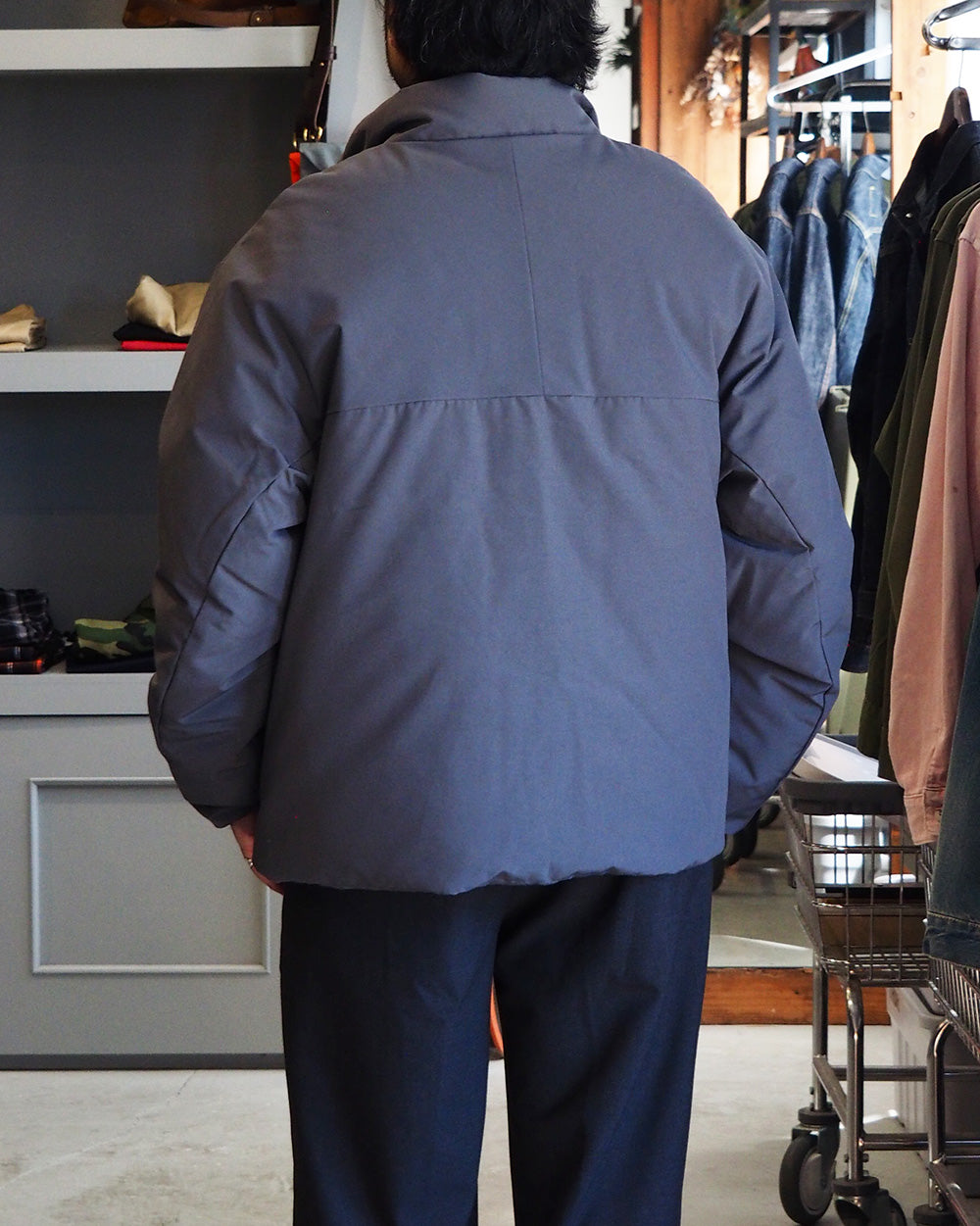 LAMOND ラモンド WEATHER CLOTH DOWN BLOUSON Gray