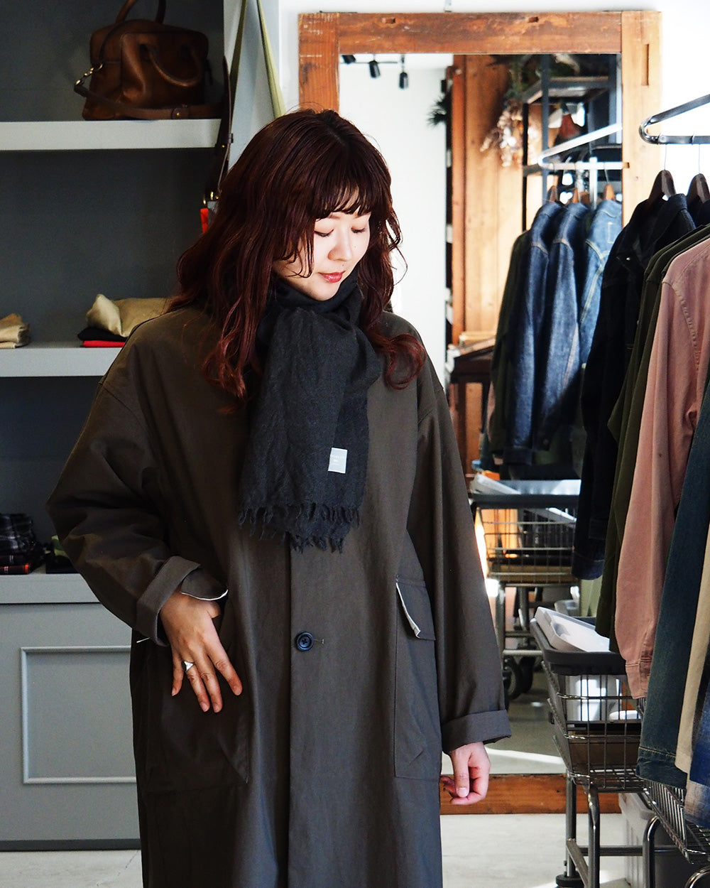 LOCALLY ローカリー 02422 muji muffler Brown