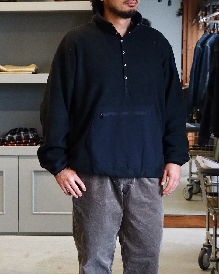 DELICIOUS デリシャス Fleece Snap Pullover - BLK