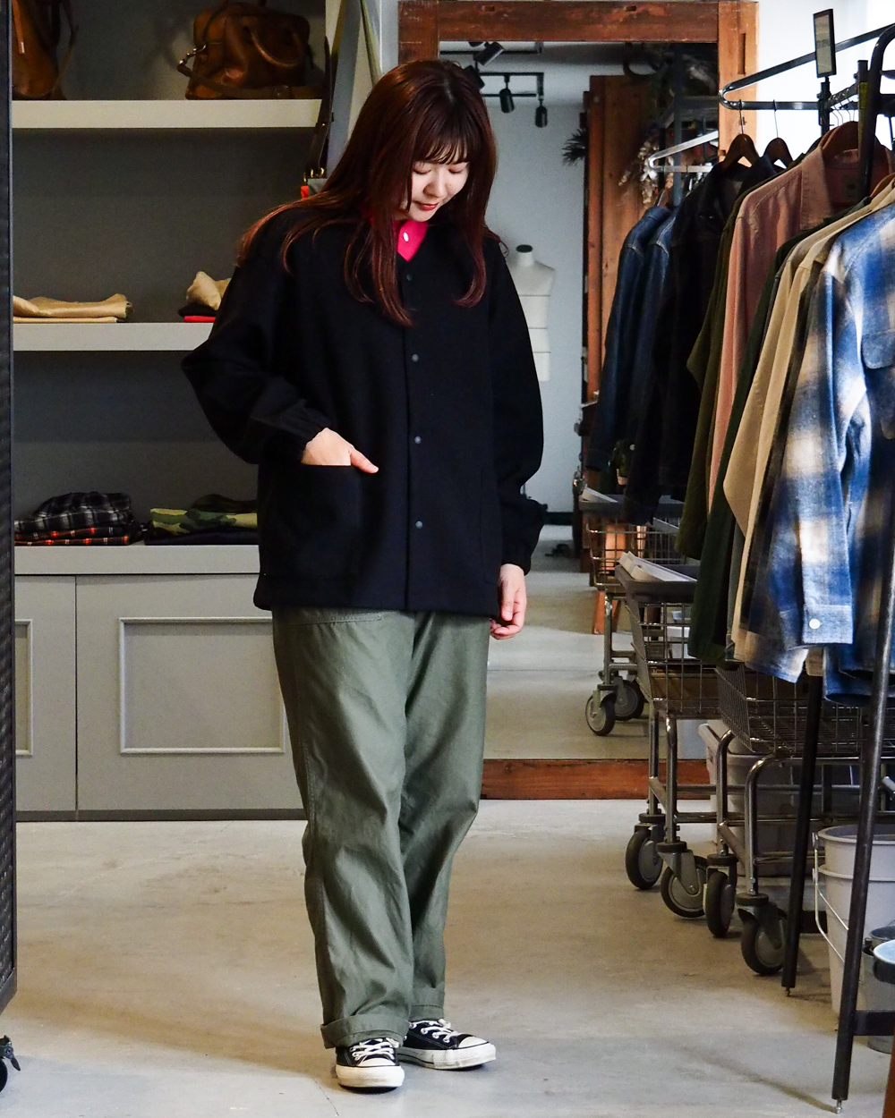 DELICIOUS デリシャス Melton Cardigan - BLK