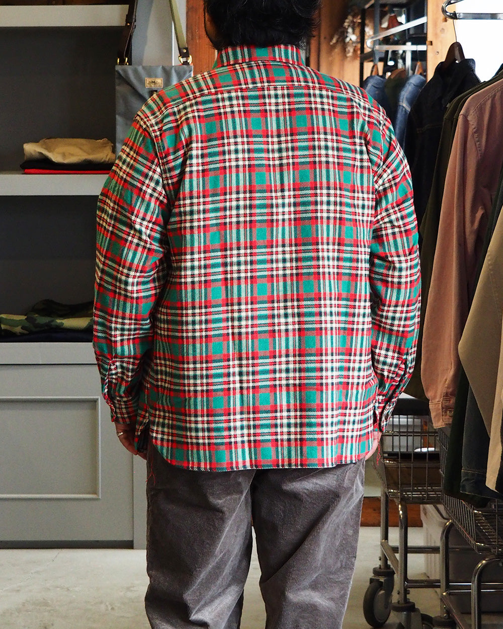 SUGAR CANE SC29778 Twill Check Work Shirt Green