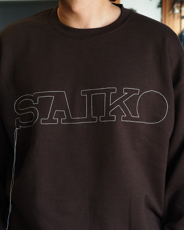 O.K. オーケー SAIKO Stitch Crew Sweat Brown