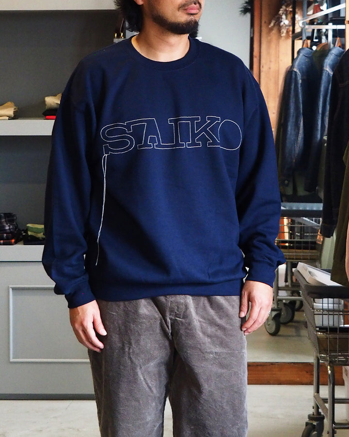 O.K. オーケー SAIKO Stitch Crew Sweat Navy