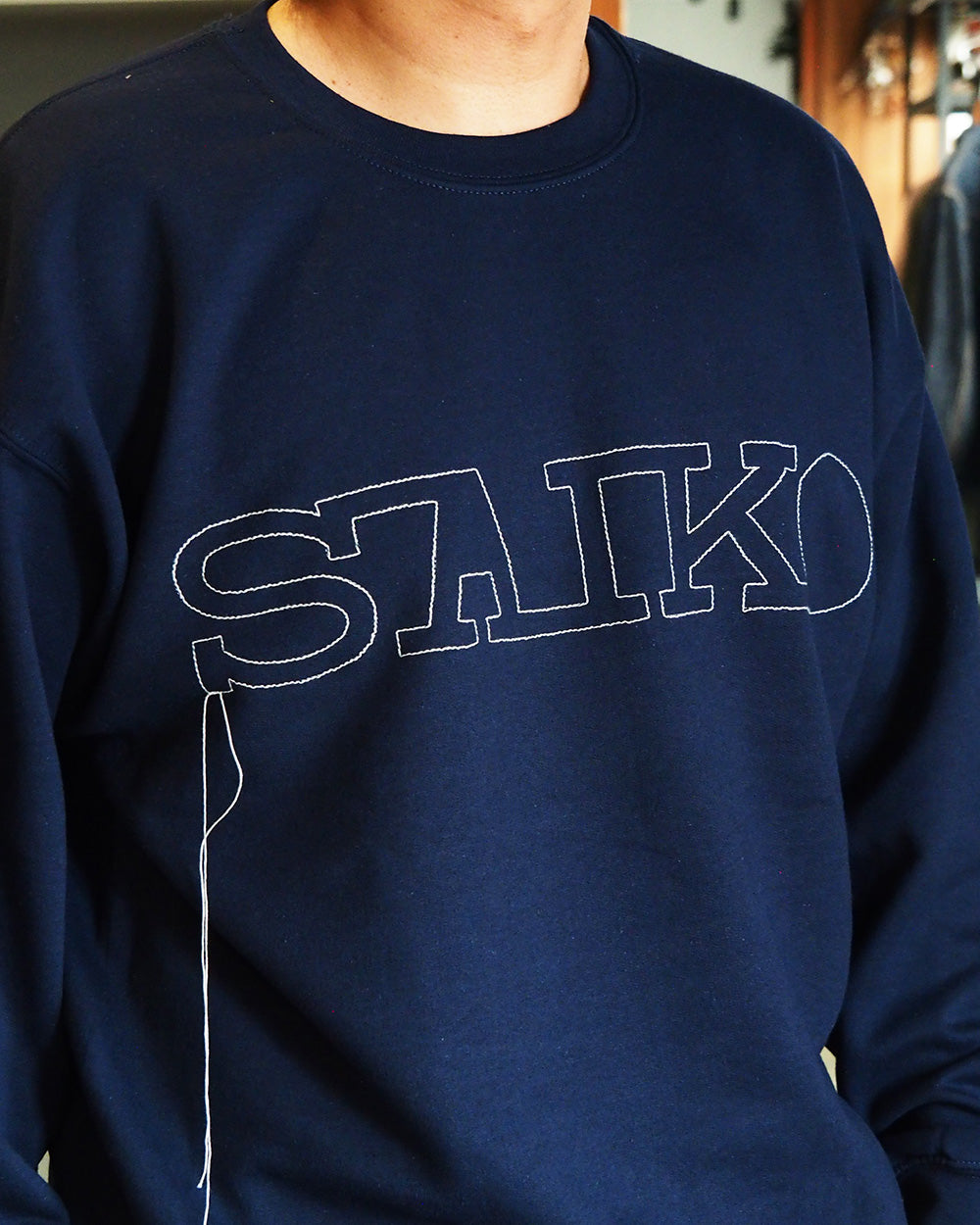 O.K. オーケー SAIKO Stitch Crew Sweat Navy