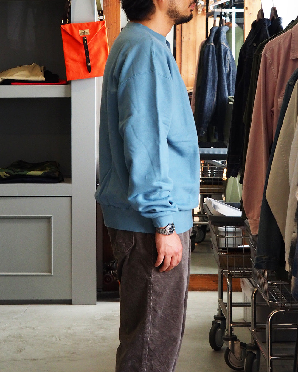 DELICIOUS デリシャス Urban Crew Sweat - BLU