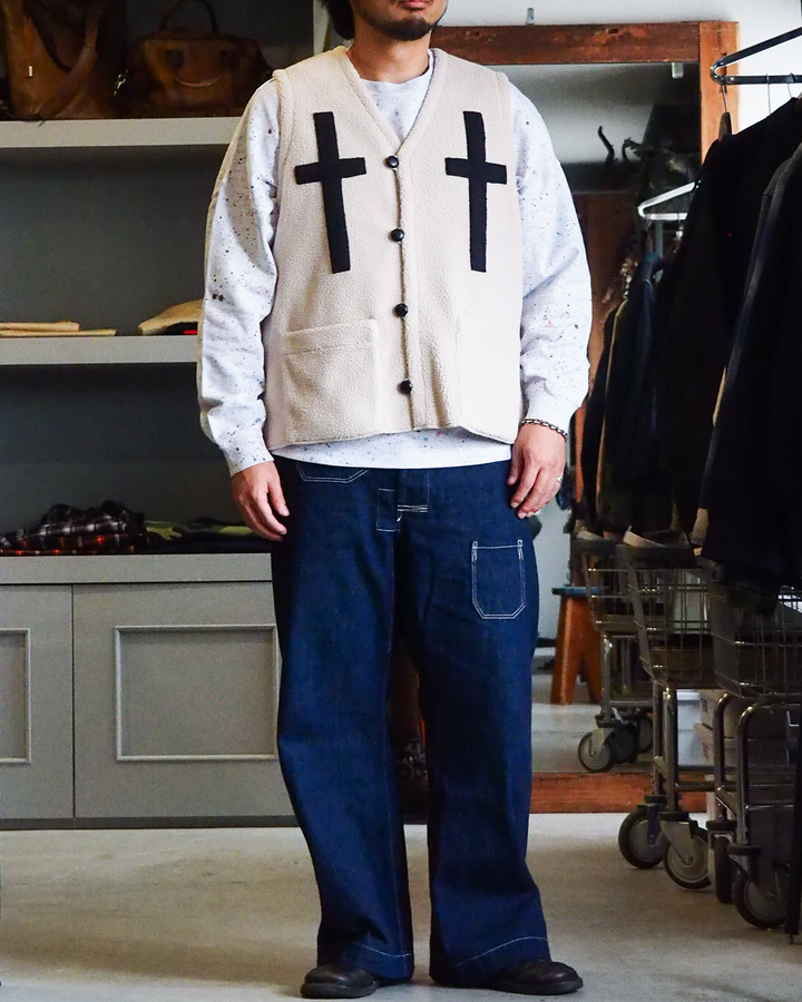 BURLAP OUTFITTER バーラップアウトフィッター PILE CROSS VEST Natural
