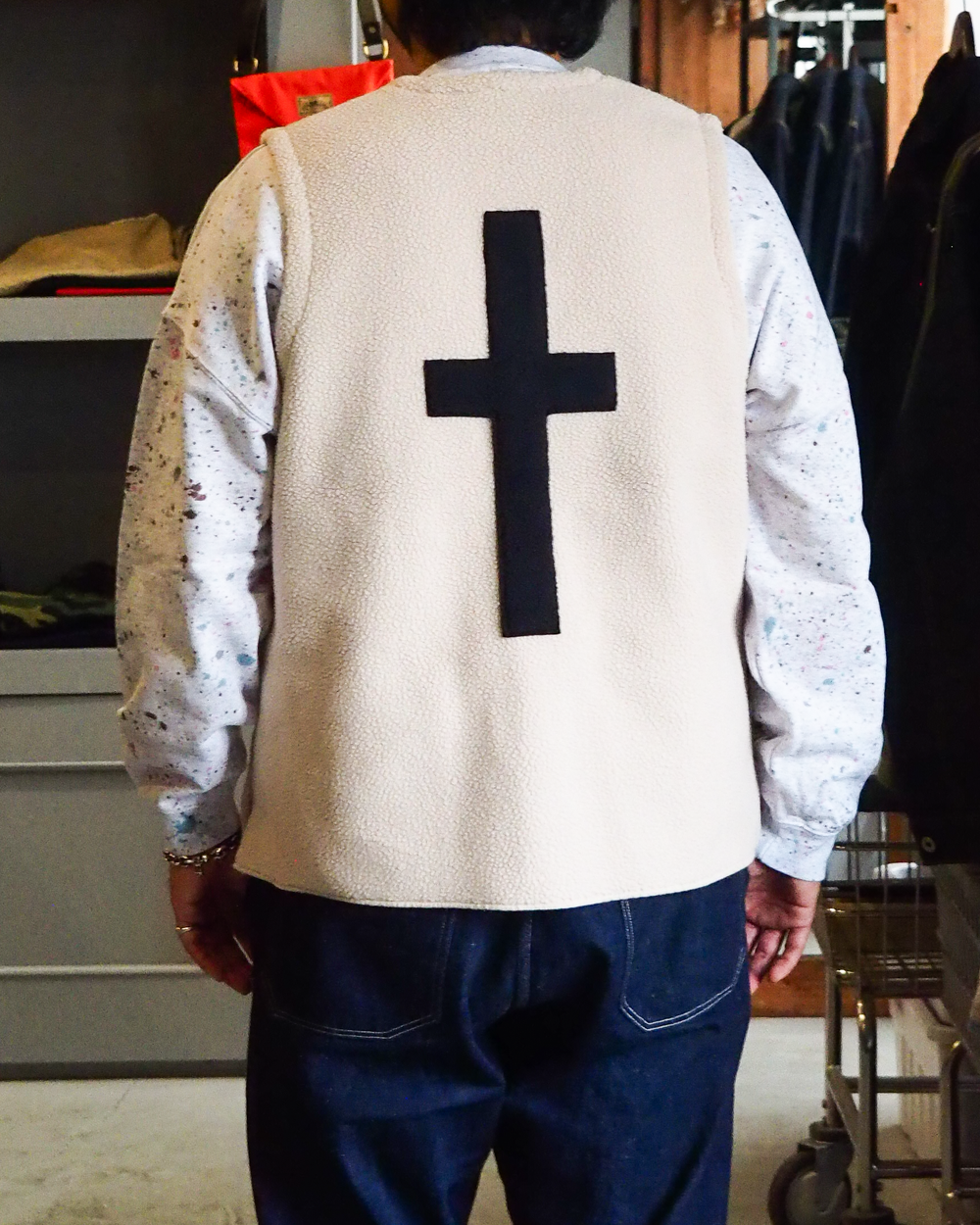 BURLAP OUTFITTER バーラップアウトフィッター PILE CROSS VEST Natural