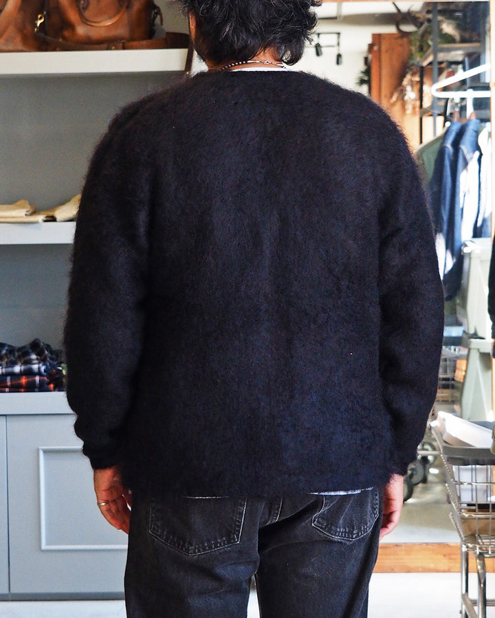 A.R.P.® Authentic Reproduction Products® モヘアカーディガン Premium Classic Mohair Cardigan W/Pocket "Abstract Black"
